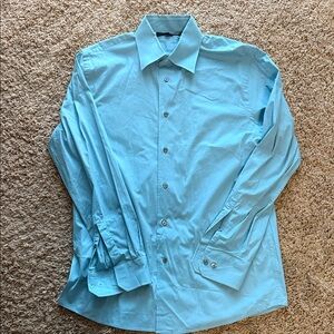 Express Aqua Blue Dress Shirt